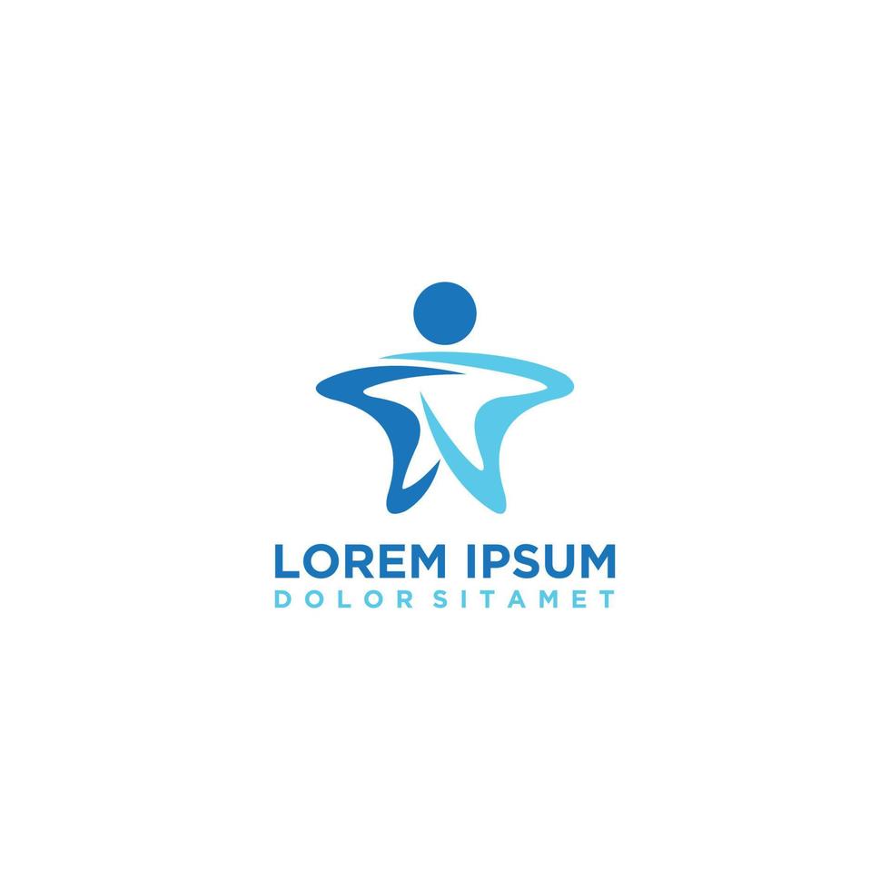 Human care logo design template vector