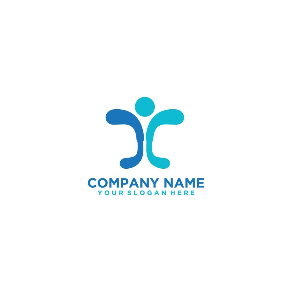 Human care logo design template vector