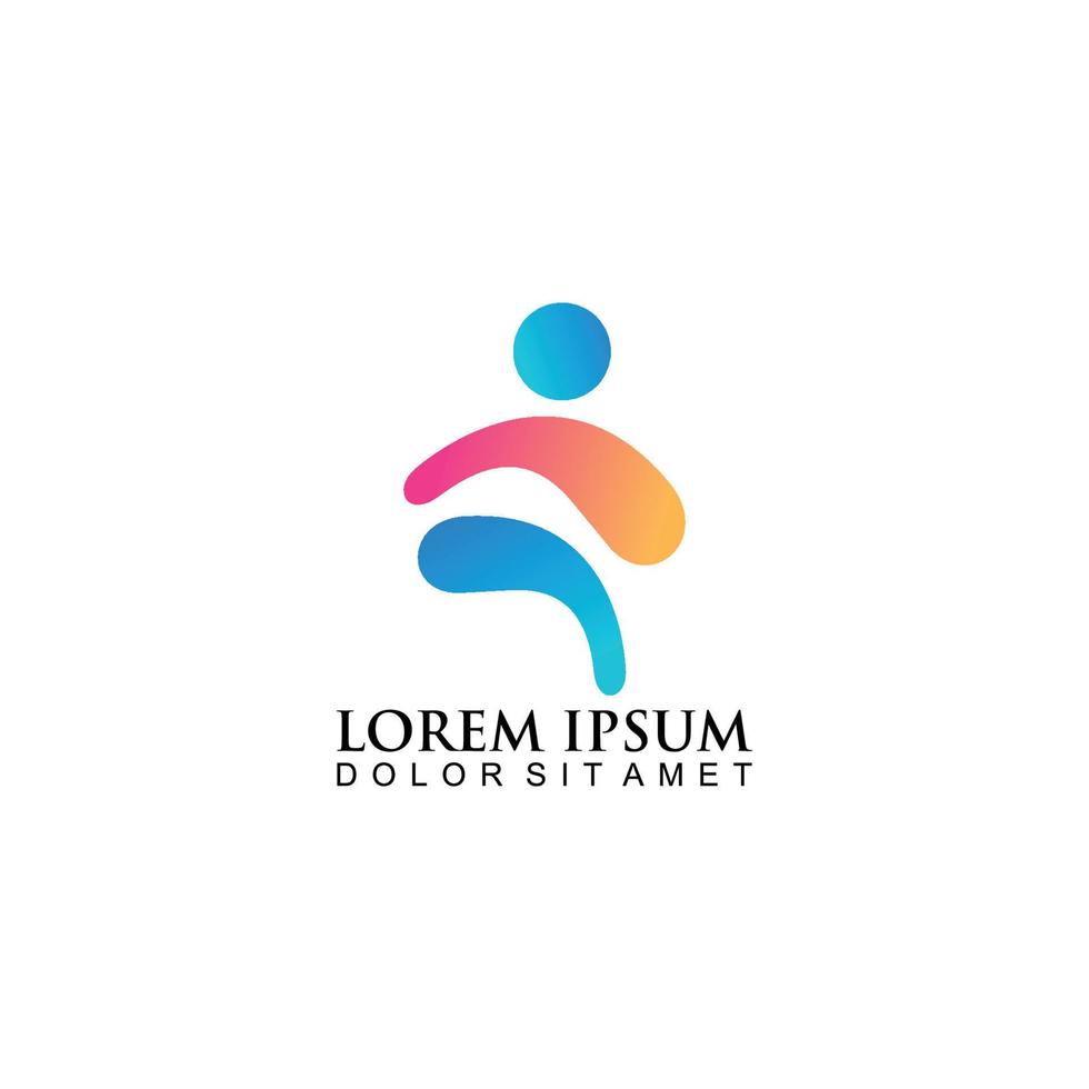 Creative abstract modern clinic hospital logo design colorful gradient clinic logo template vector