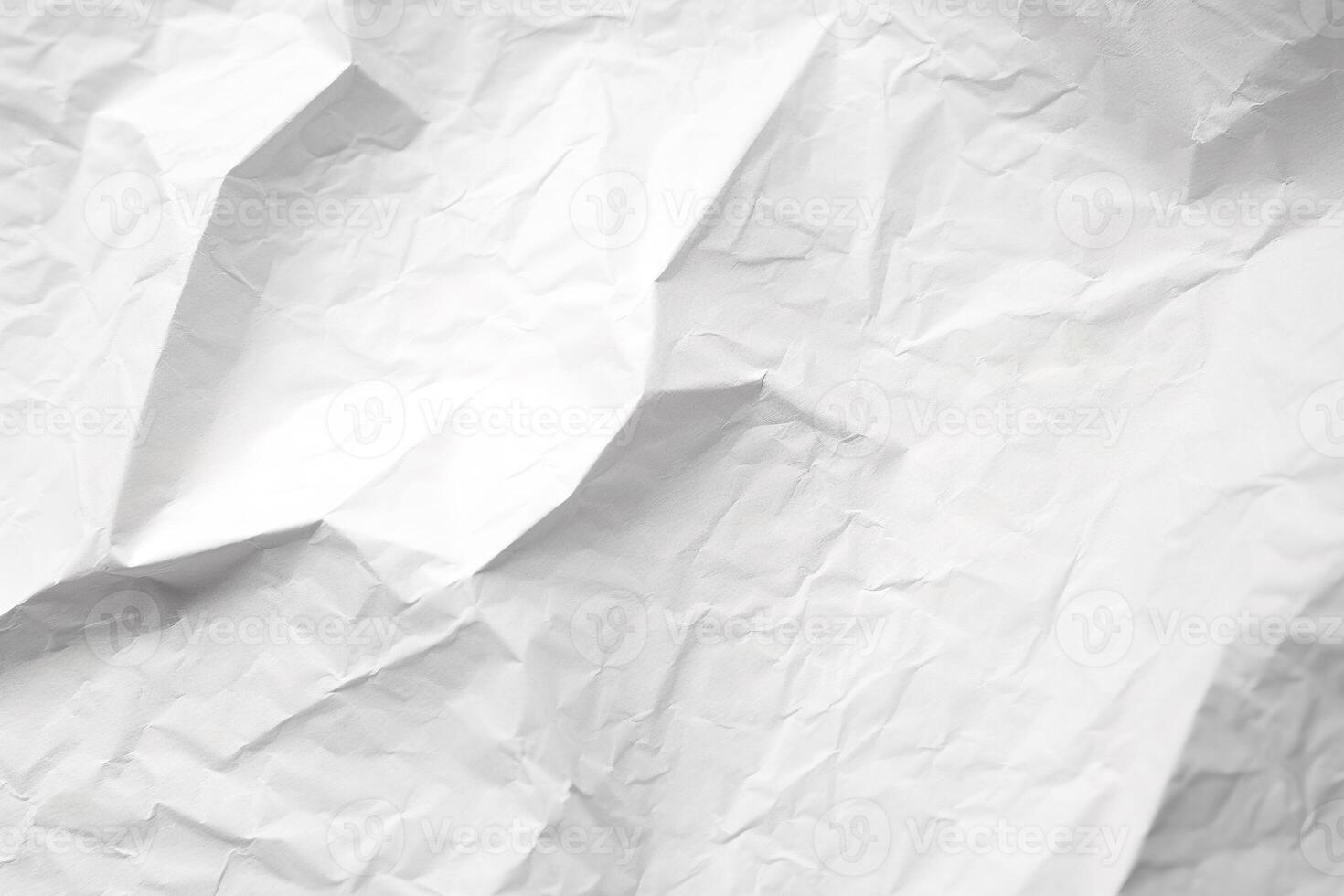 Design space white crumpled paper textured background. photo