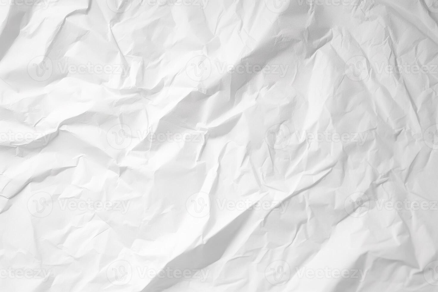 Design space white crumpled paper textured background. photo