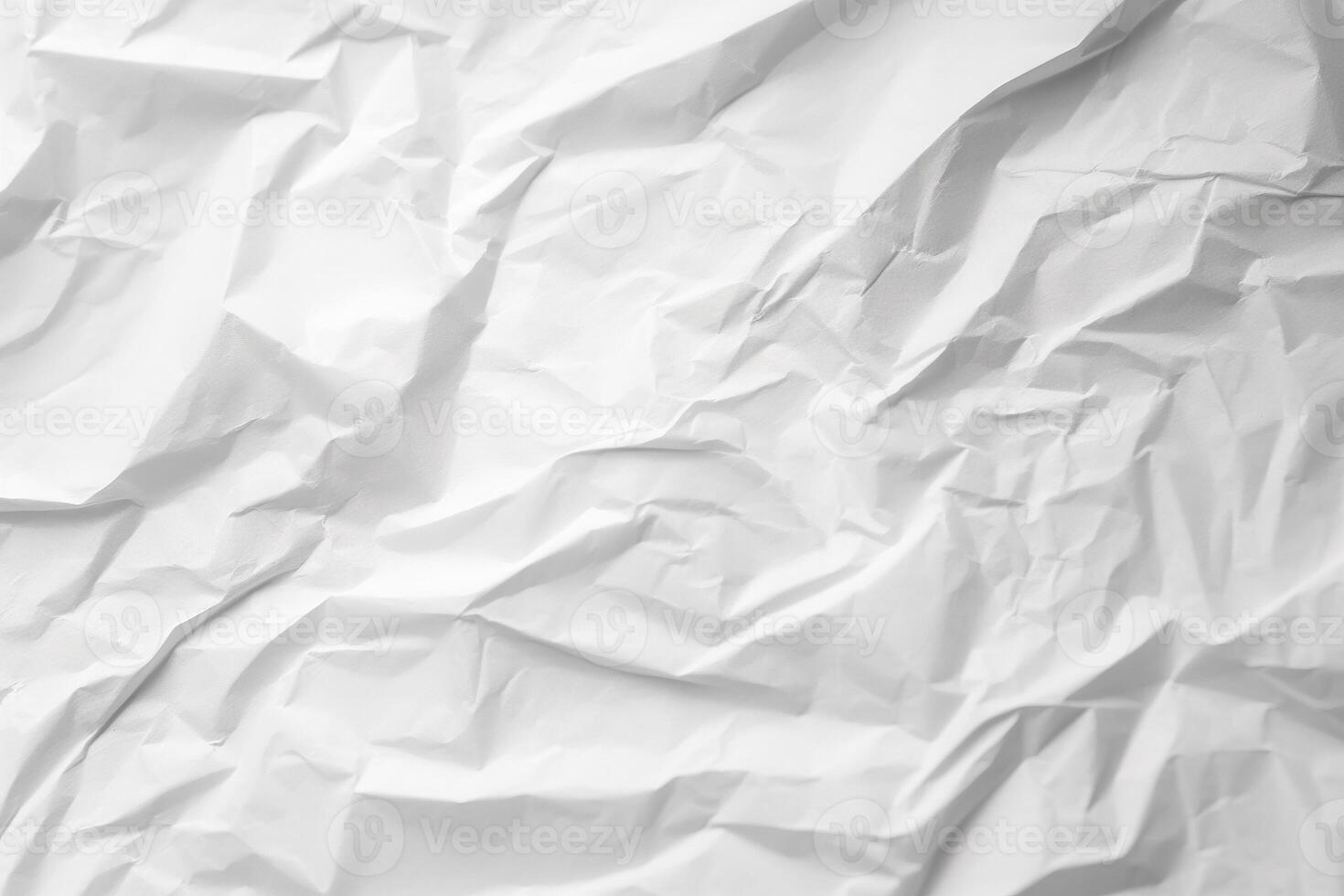 Design space white crumpled paper textured background. photo