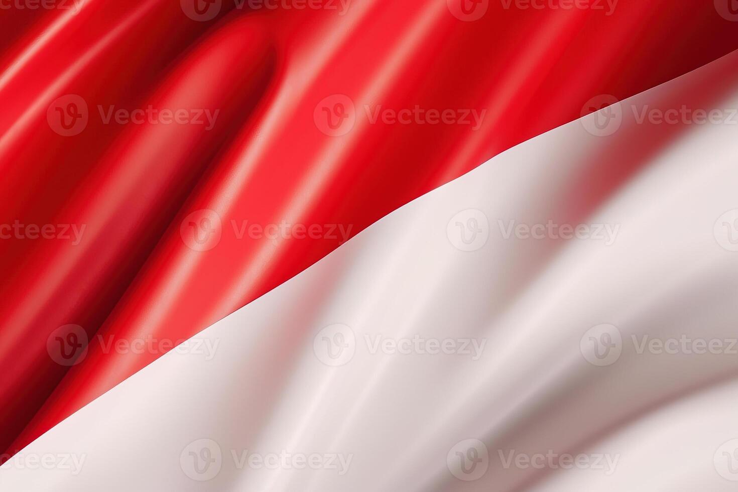 Red and white background, waving national flag of Indonesia, waved highly detailed close-up. photo