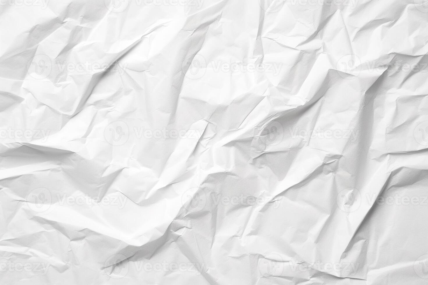 Design space white crumpled paper textured background. photo