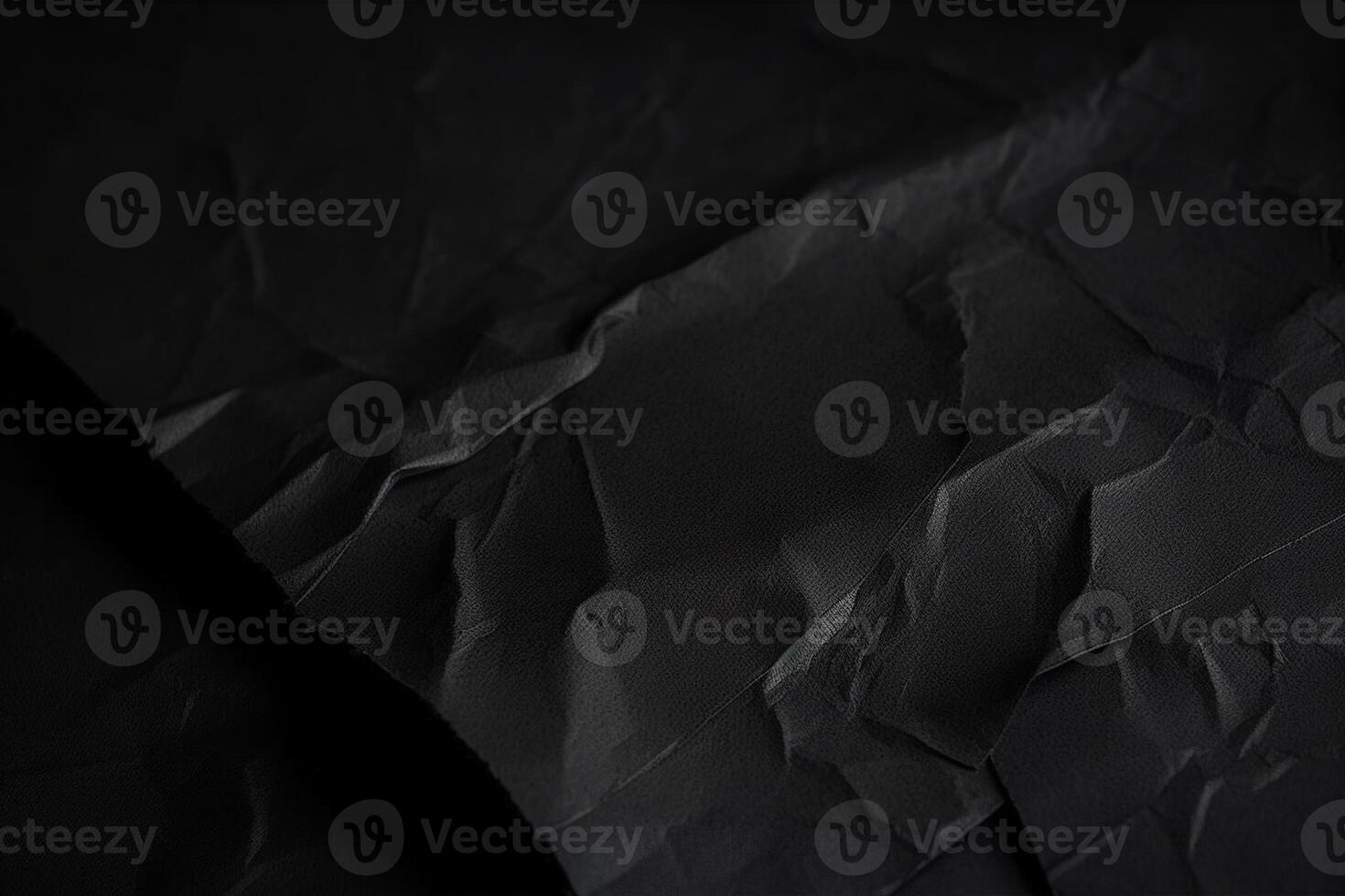 Design space black and dark crumpled paper textured background. photo