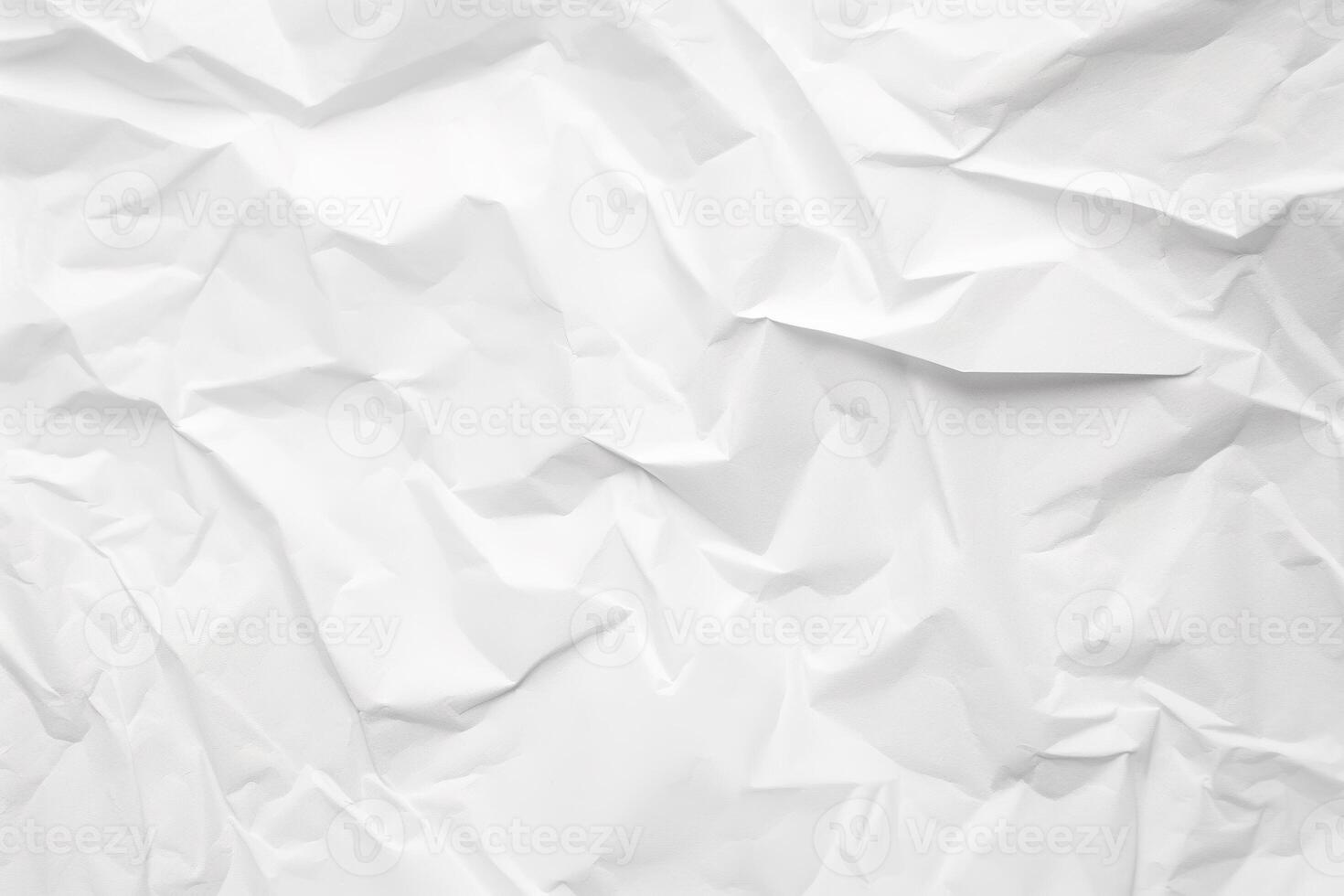 Design space white crumpled paper textured background. photo