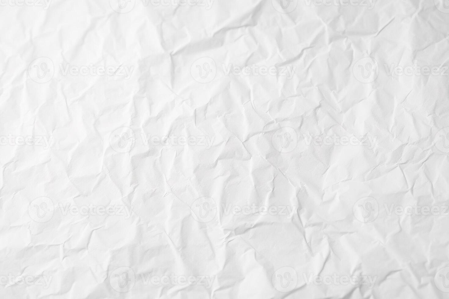 Design space white crumpled paper textured background. photo