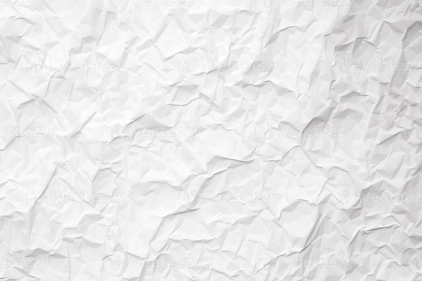 Design space white crumpled paper textured background. photo