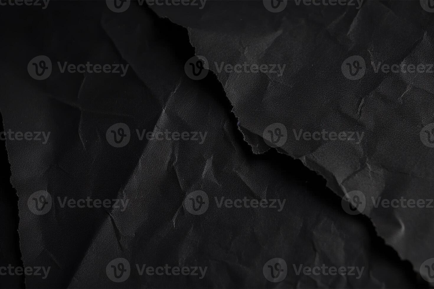 Design space black and dark crumpled paper textured background. photo