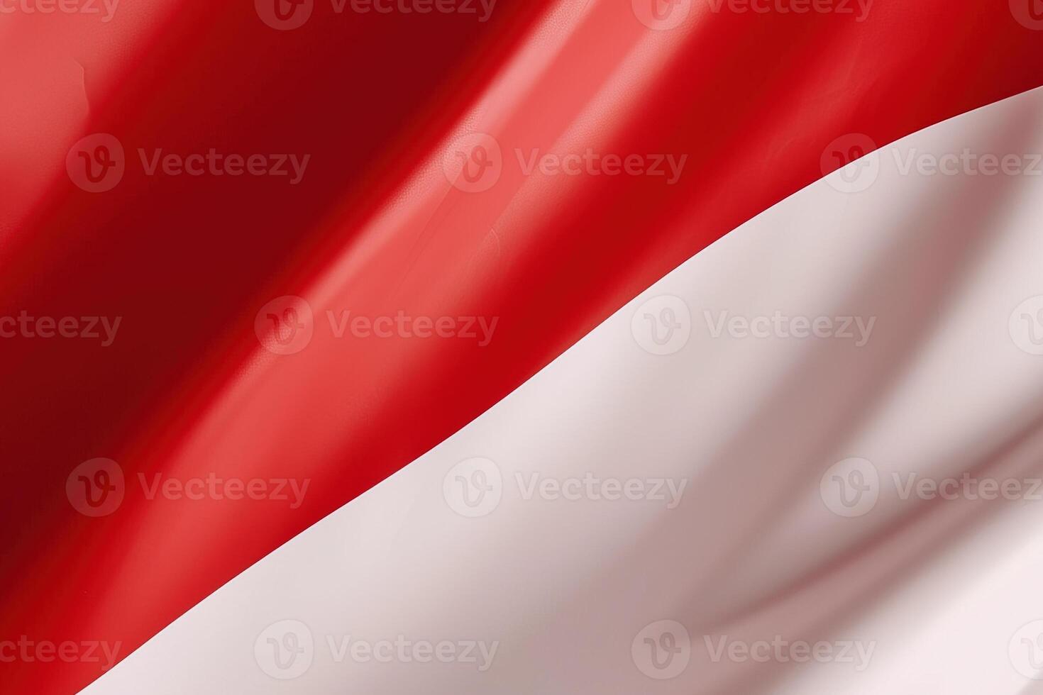 Red and white background, waving national flag of Indonesia, waved highly detailed close-up. photo
