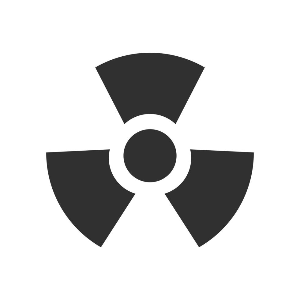 Nuclear Radiation Flat Symbol Vector Icon Illustration