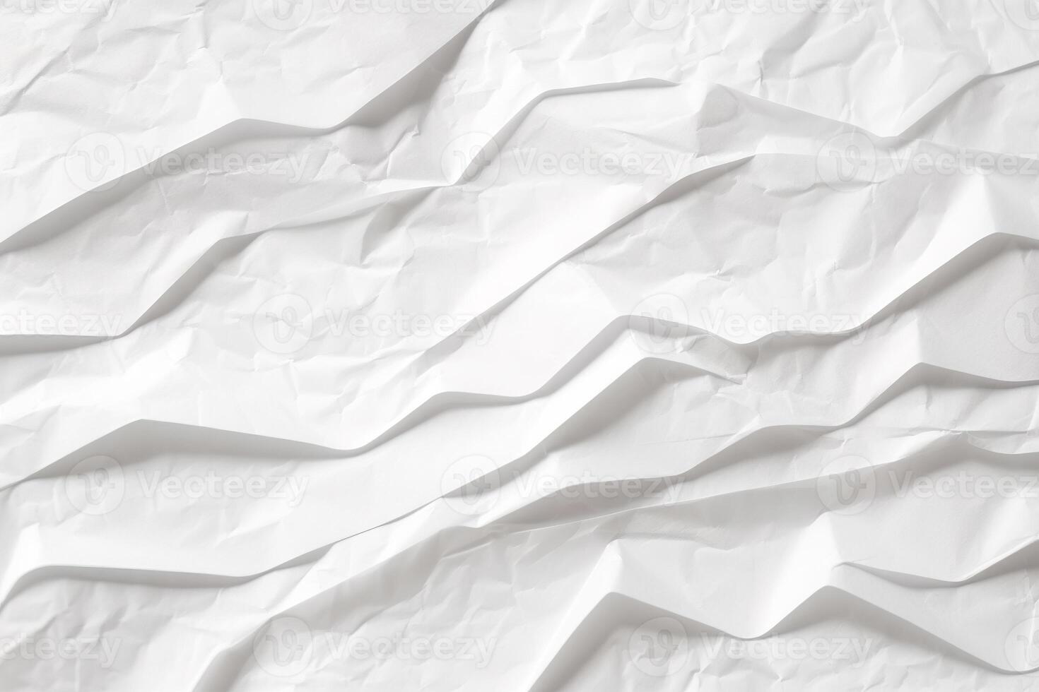 Design space white crumpled paper textured background. photo