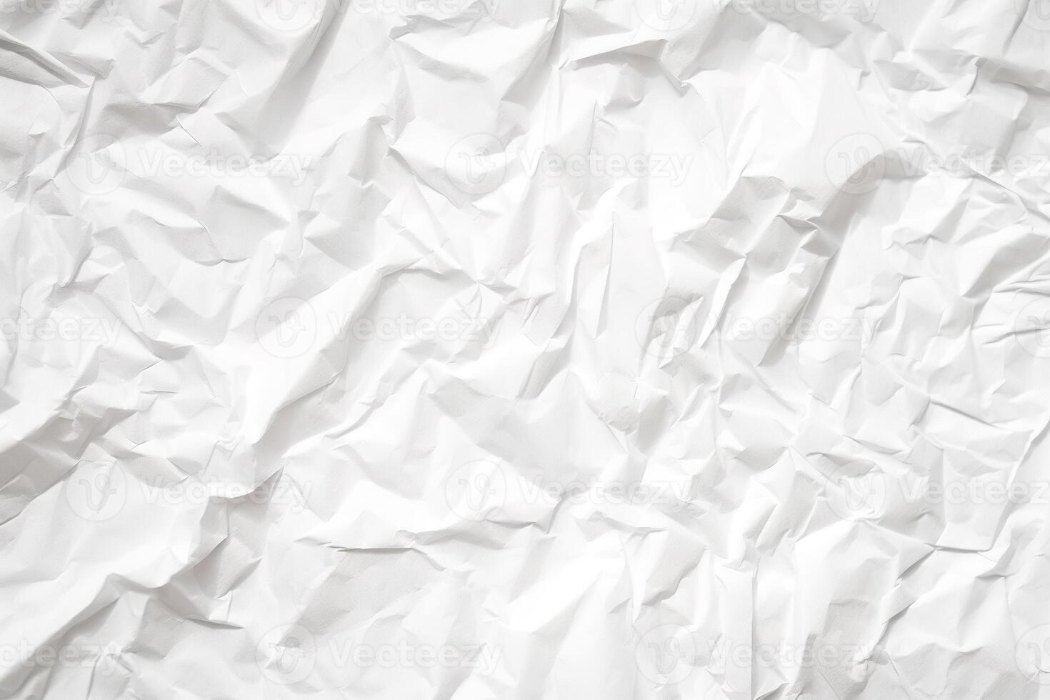 Design space white crumpled paper textured background. photo