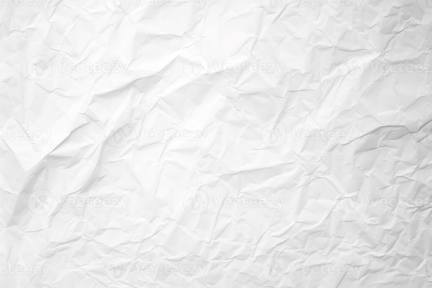 Design space white crumpled paper textured background. photo