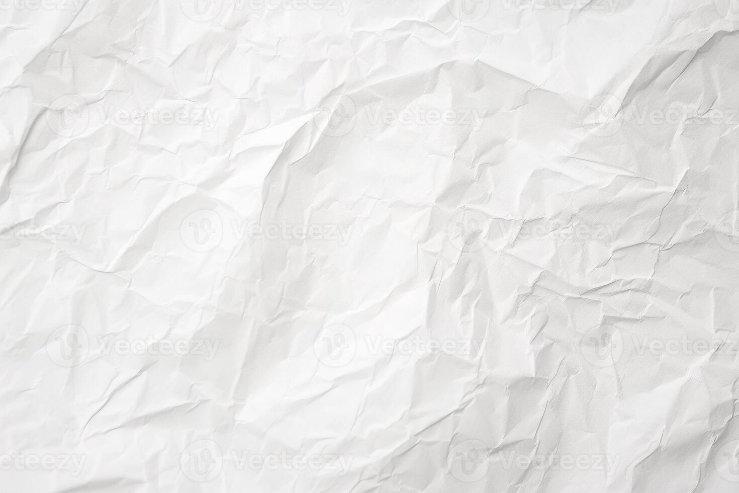 Design space white crumpled paper textured background. photo