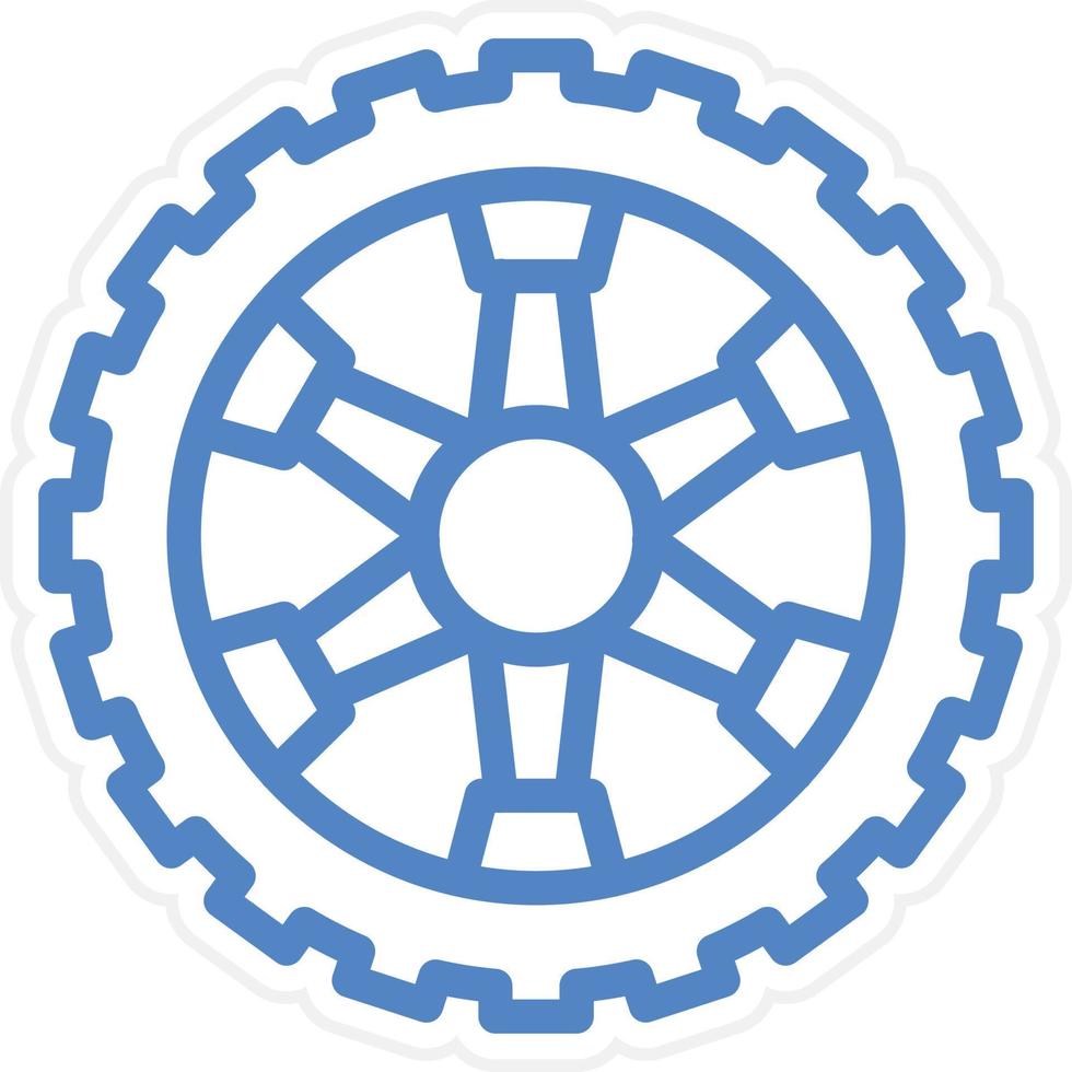 Wheel Vector Icon Style