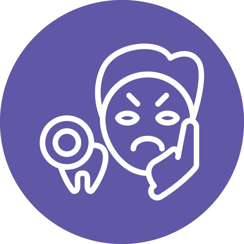 Toothache Vector Icon Design