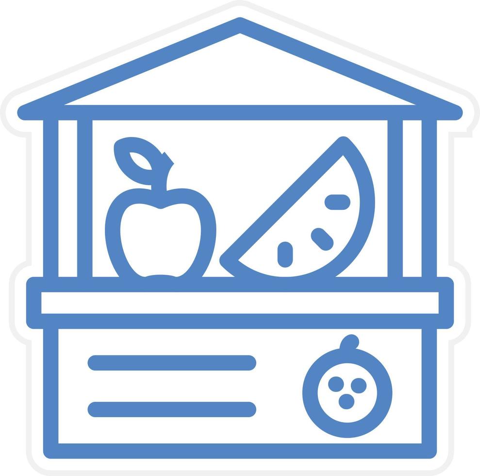 Fruit Cart Vector Icon Style