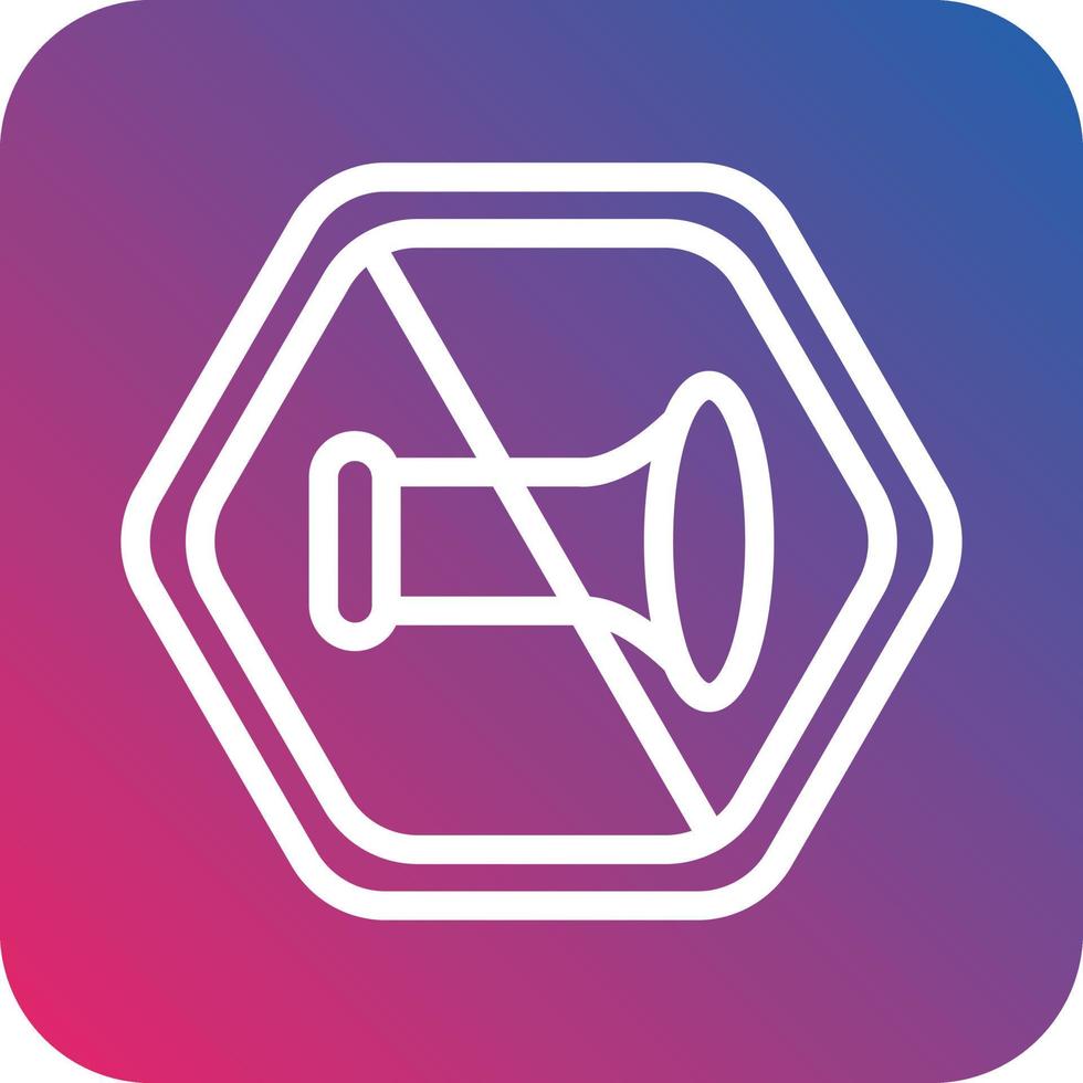 No Horn Vector Icon Design