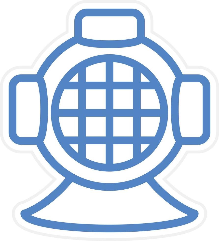 Diving Helmet Vector Icon Style