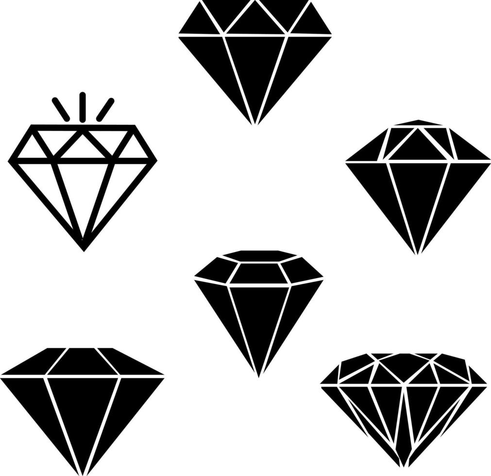 set of black vector diamonds 22743864 Vector Art at Vecteezy