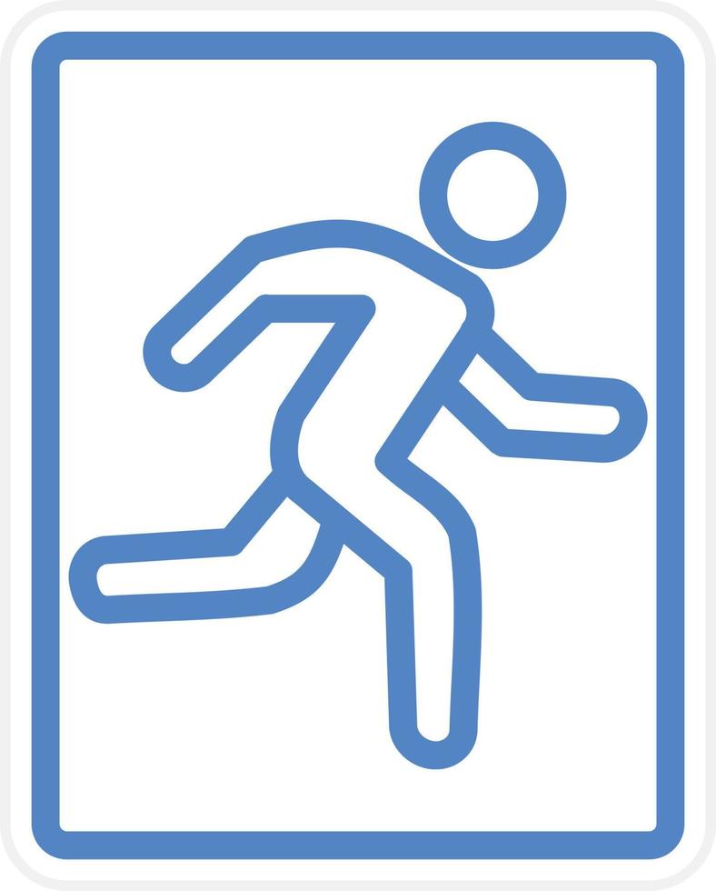 Emergency Exit Vector Icon Style