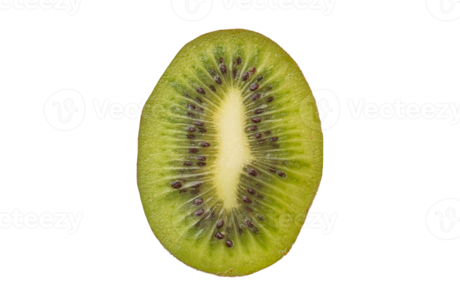 Half kiwi fruit isolated on a transparent background png