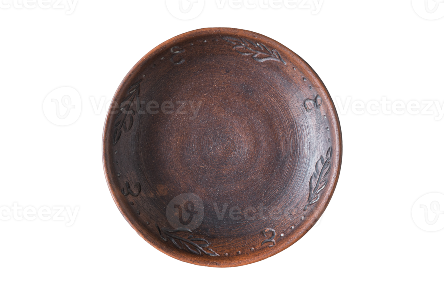 Brown bowl isolated on a transparent background png