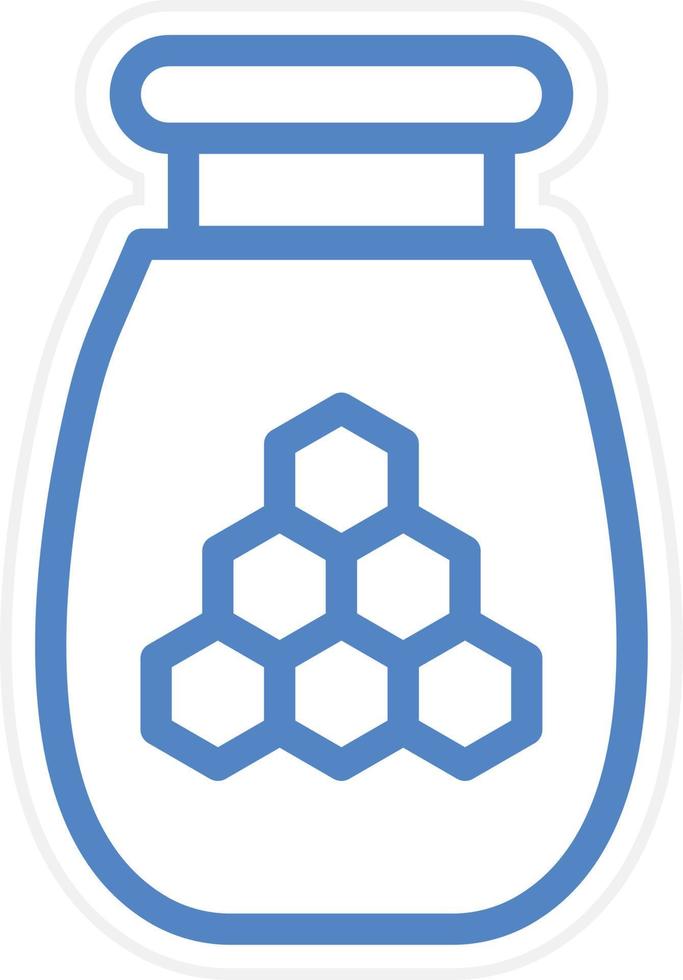 Honey Jar Vector Icon Style