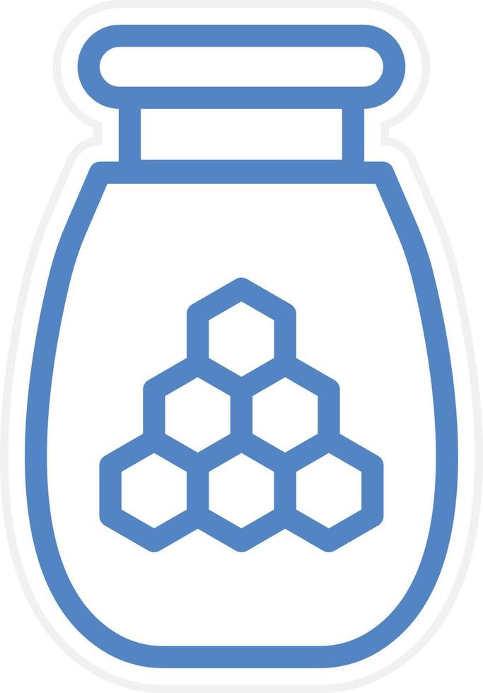 Honey Jar Vector Icon Style