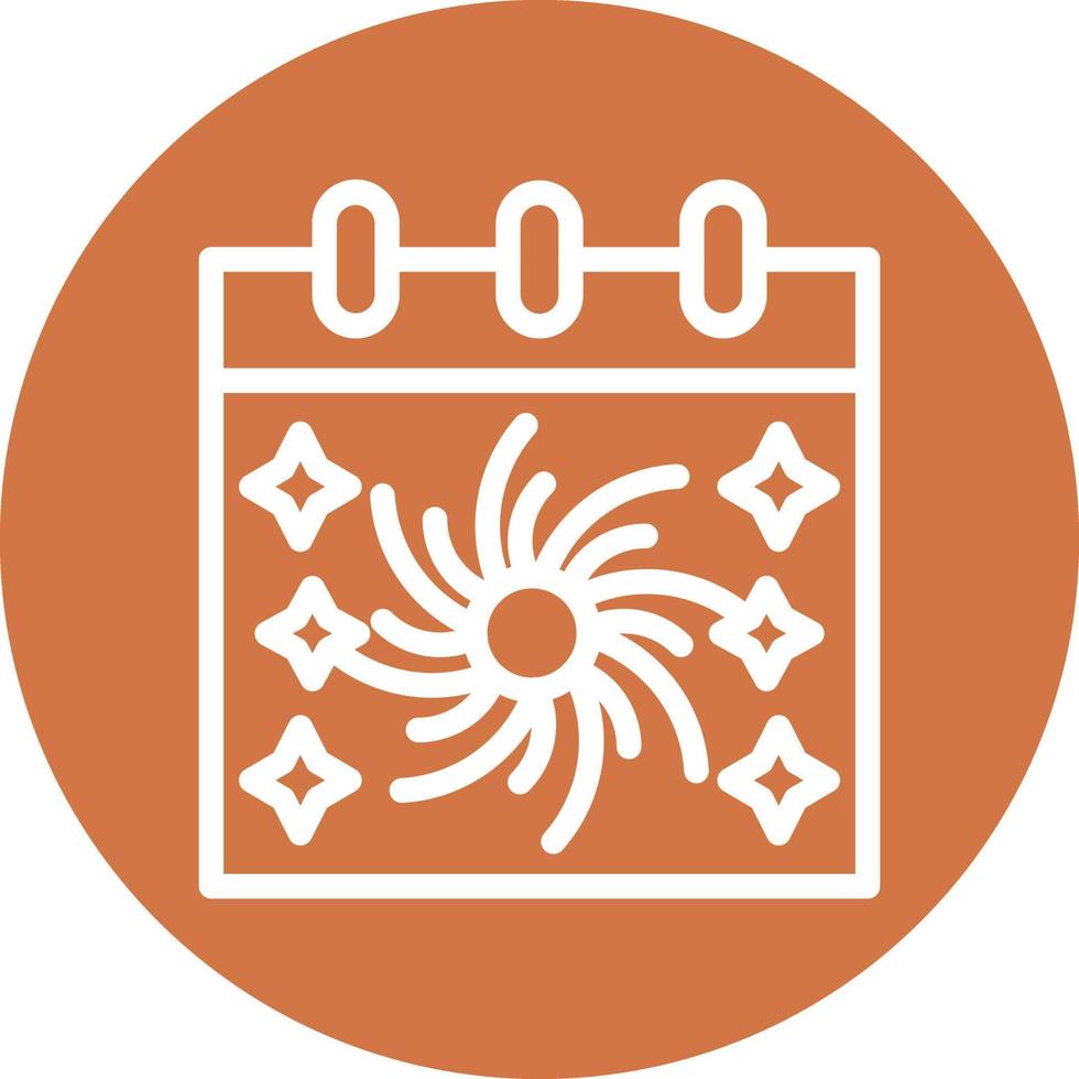 New Year Calendar Vector Icon Design