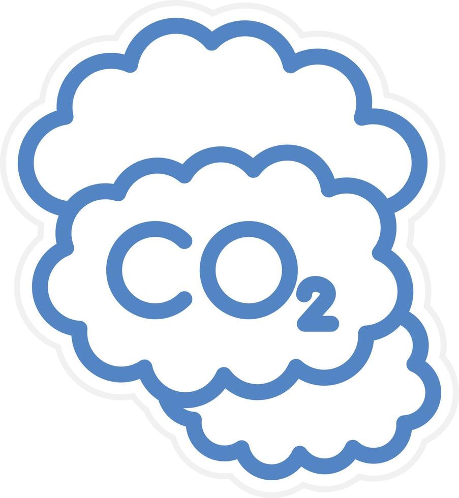 Carbon dioxide Vector Icon Style