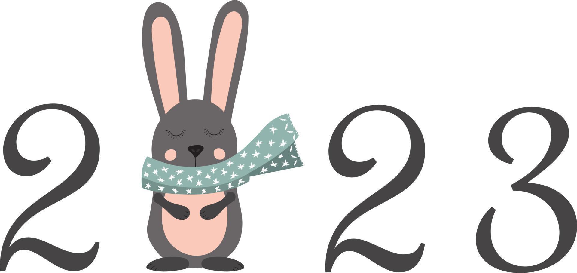 2023. Year of the rabbit. High quality vector illustration.