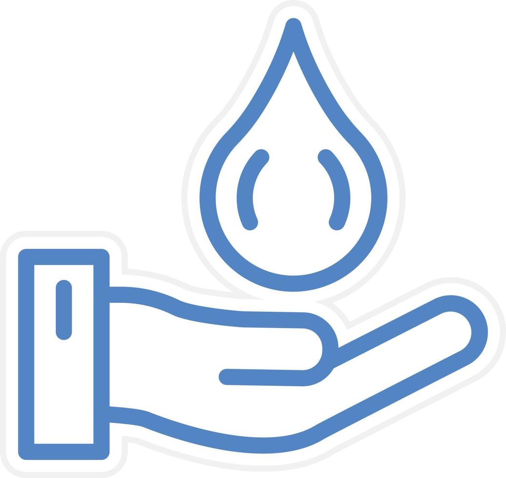 Save Water Vector Icon Style