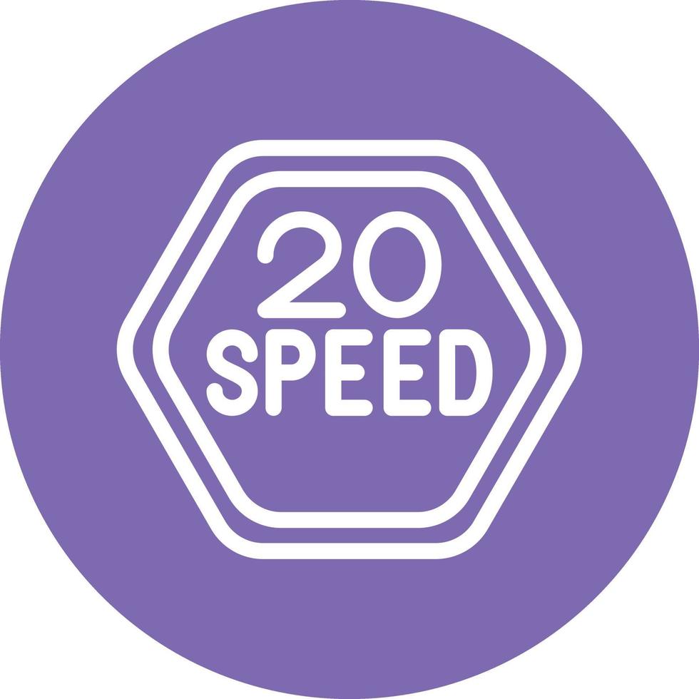 20 Speed Limit Vector Icon Design