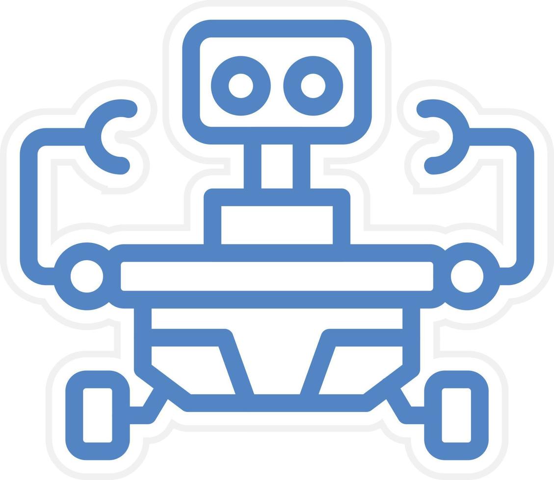 Space Robot Vector Icon Style