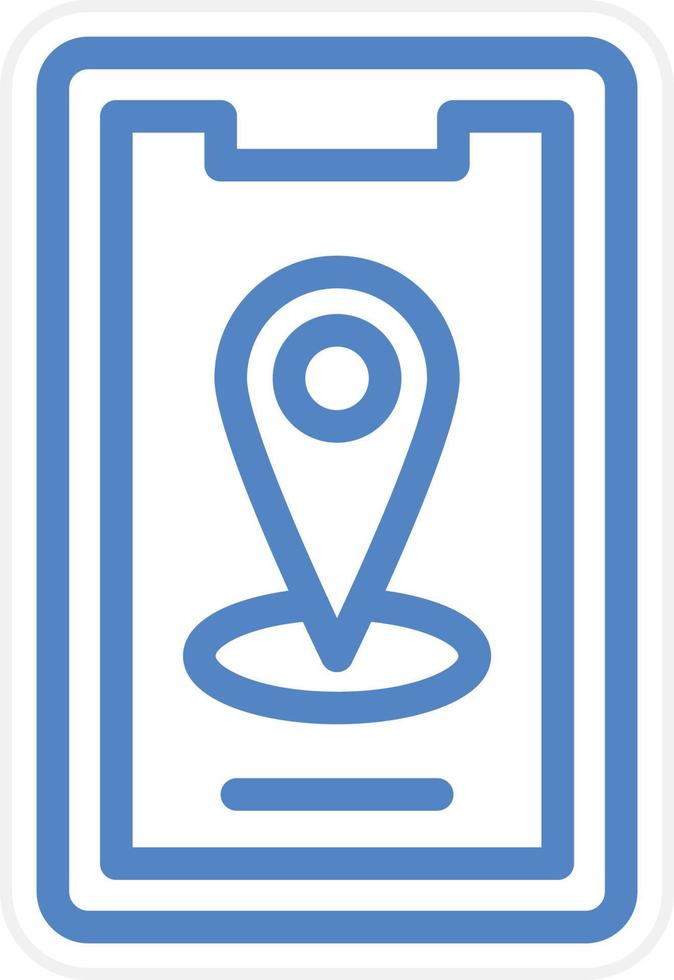 Mobile Map Vector Icon Style