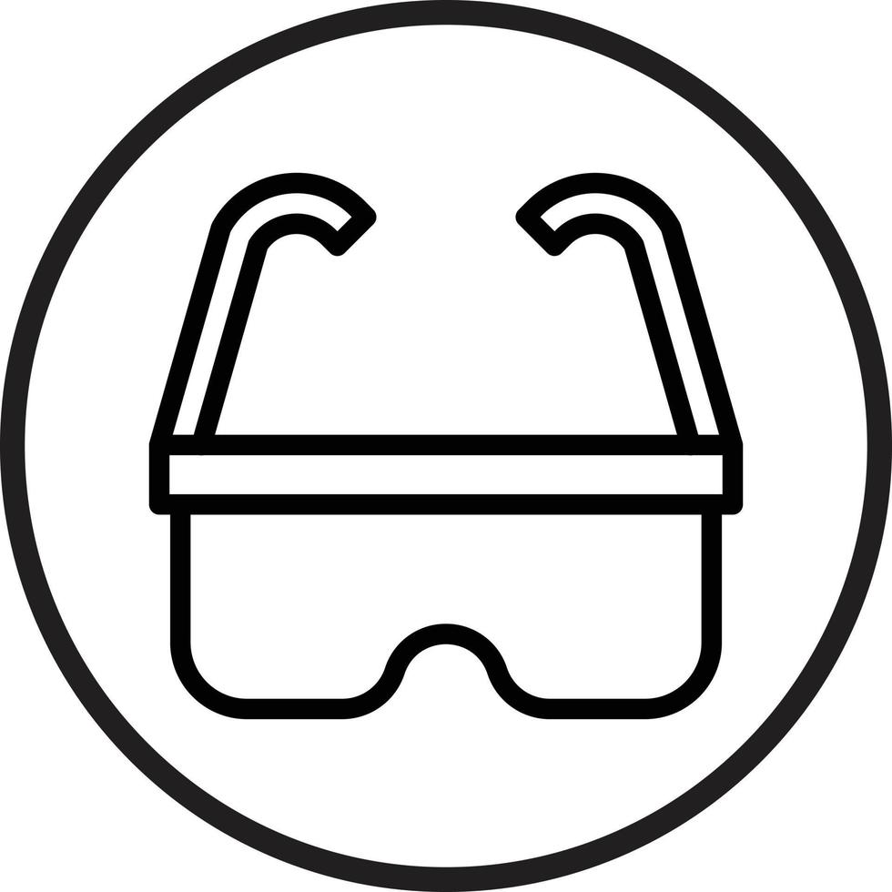 Safety Glasses Vector Icon Style