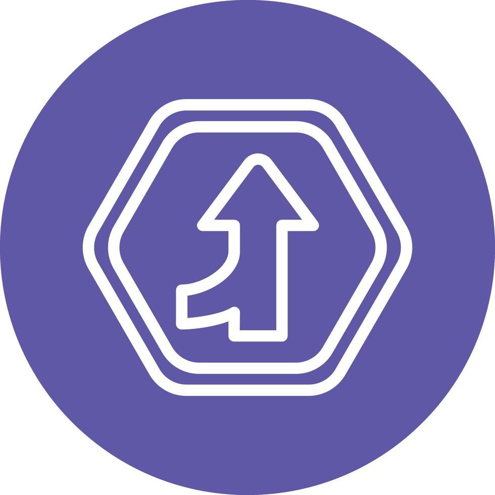 Merging Road Vector Icon Design