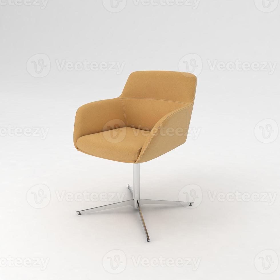Office Chair 3D rendered realistic furniture side view photo