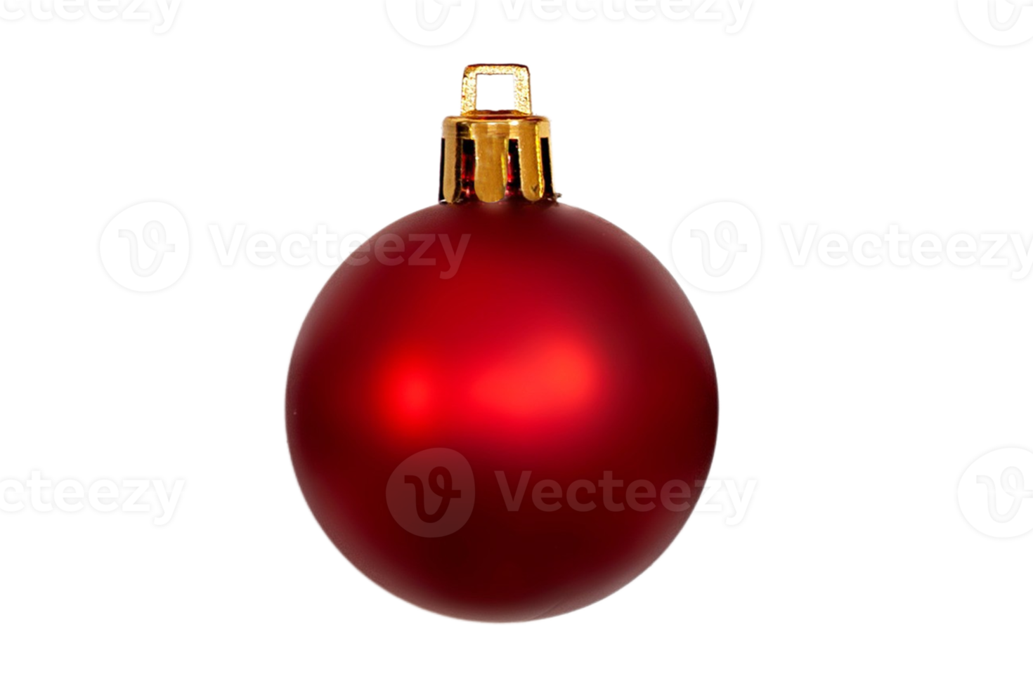 Red christmas ball isolated on a transparent background png