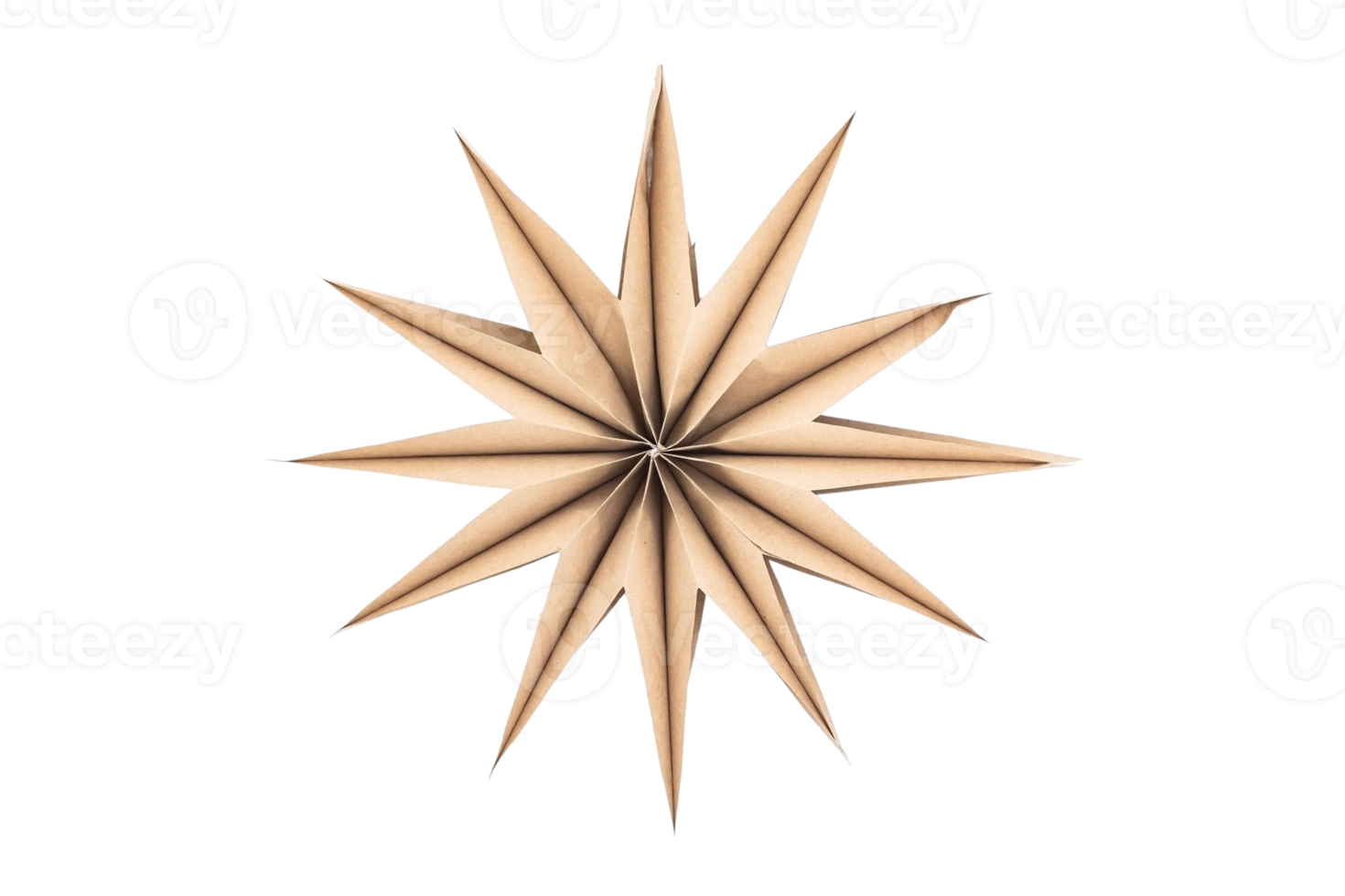 Beige star isolated on a transparent background png