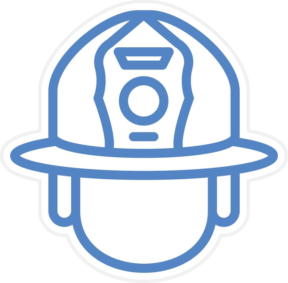 Firefighter Helmet Vector Icon Style