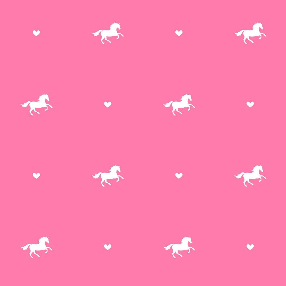 Vector seamless pattern of horse silhouette