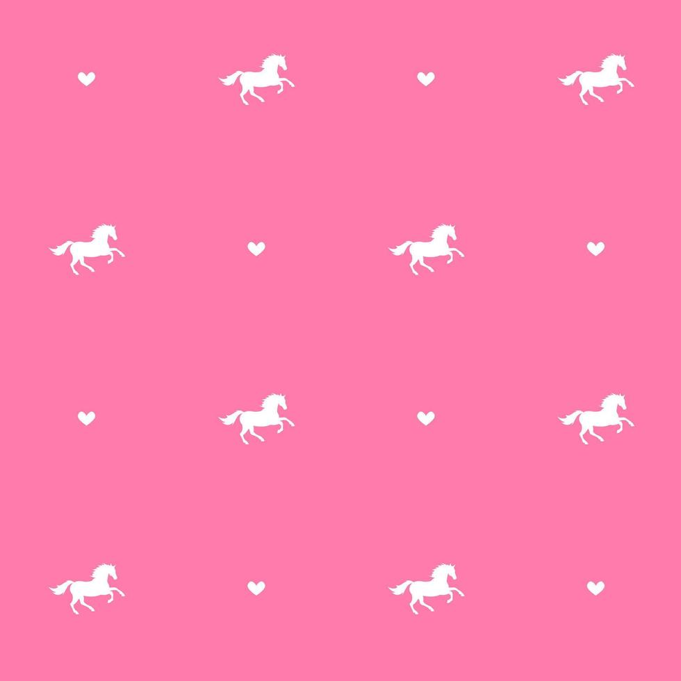 Vector seamless pattern of horse silhouette