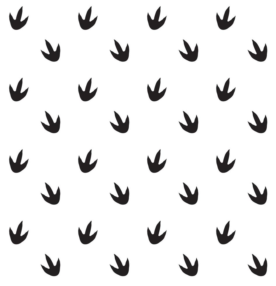 Vector seamless pattern of dinosaur foot prints