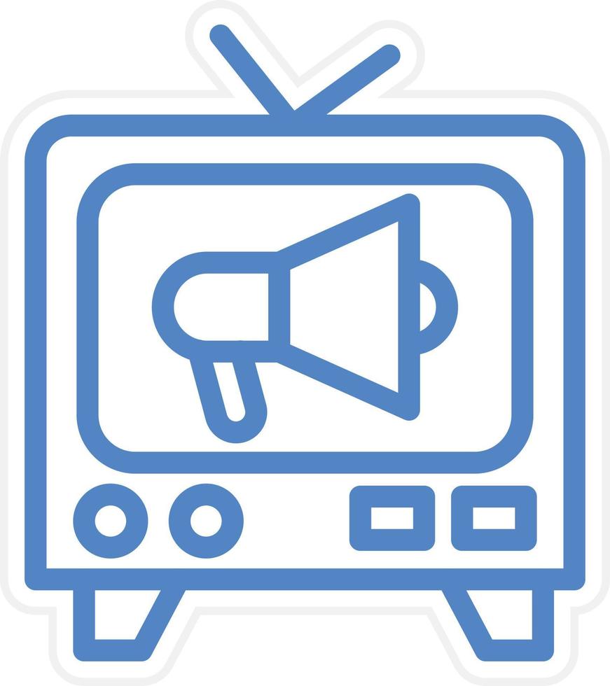 TV Commercial Vector Icon Style