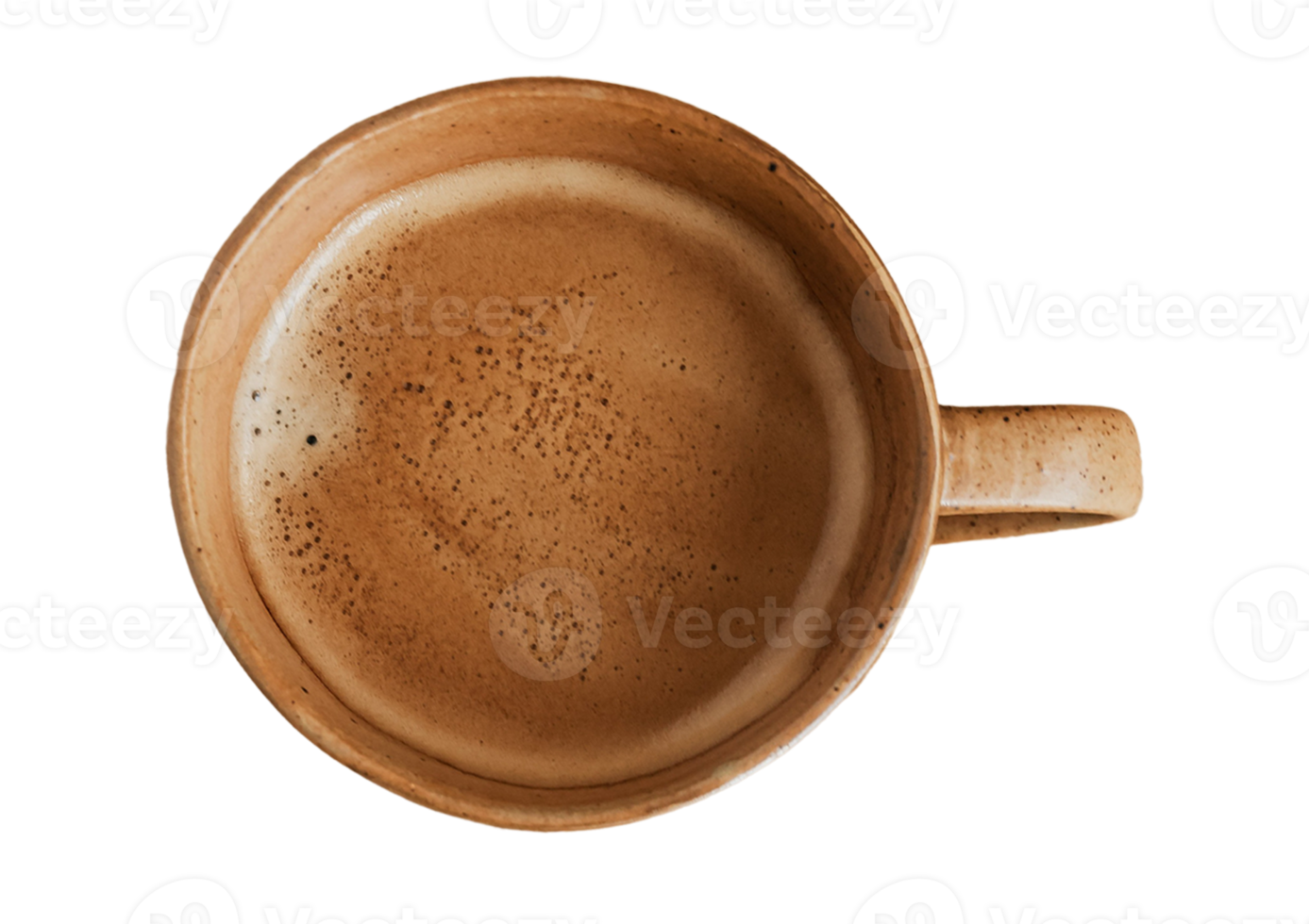 Brown cup with coffee isolated on a transparent background png