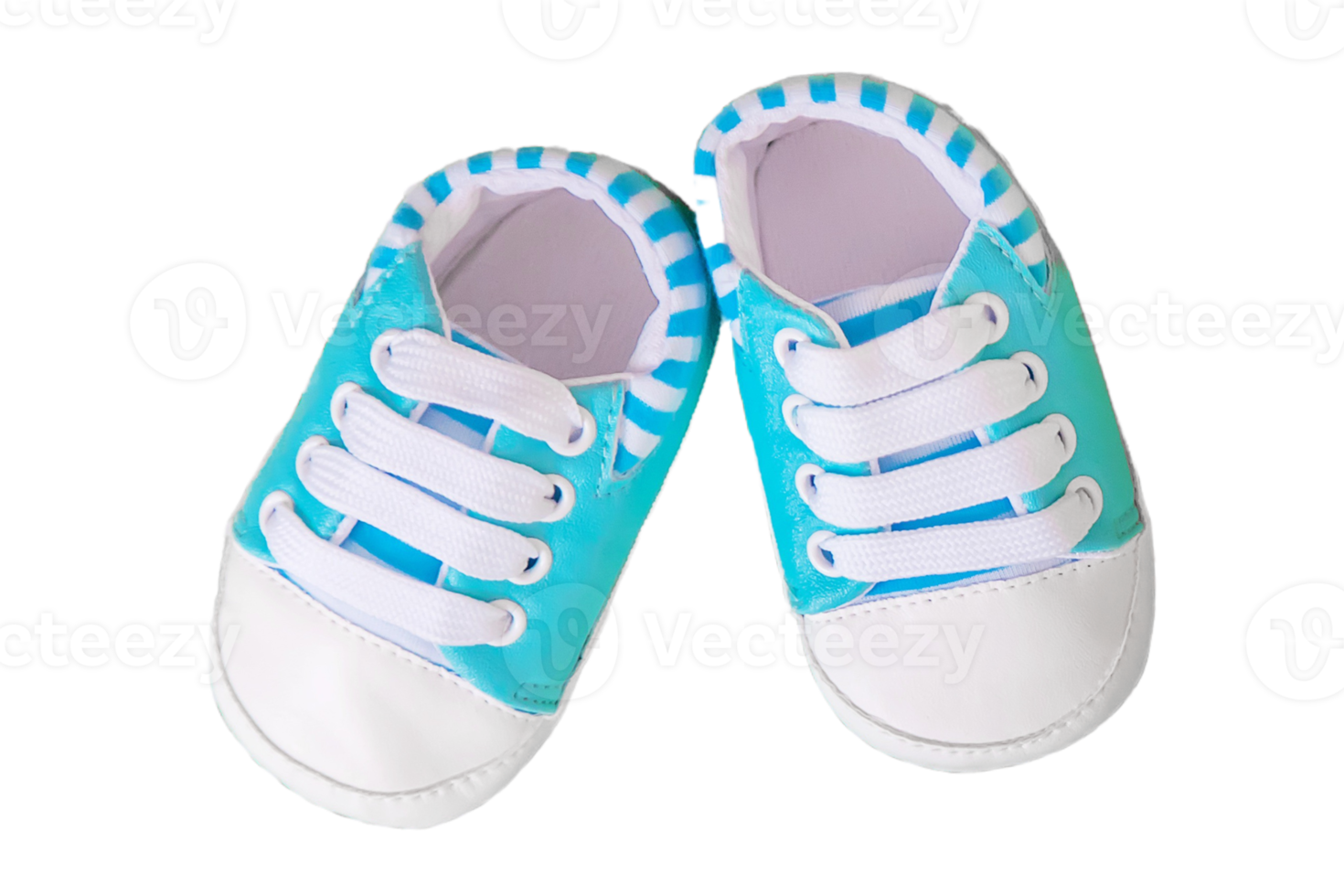 Blue baby shoes isolated on a transparent background png