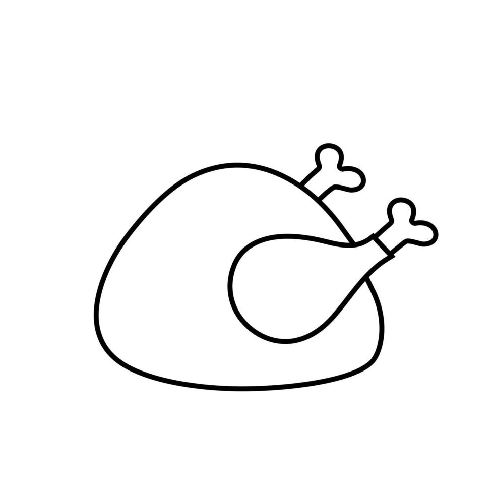 Chicken icon vector. turkey illustration sign. Thanksgiving Day symbol. food logo. vector